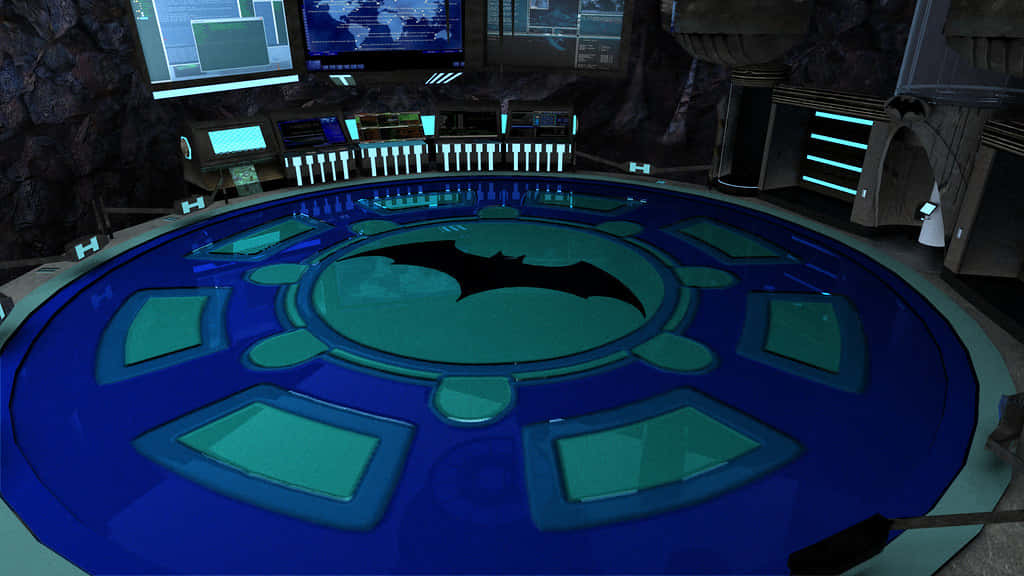 A Blue Room With A Batman Logo