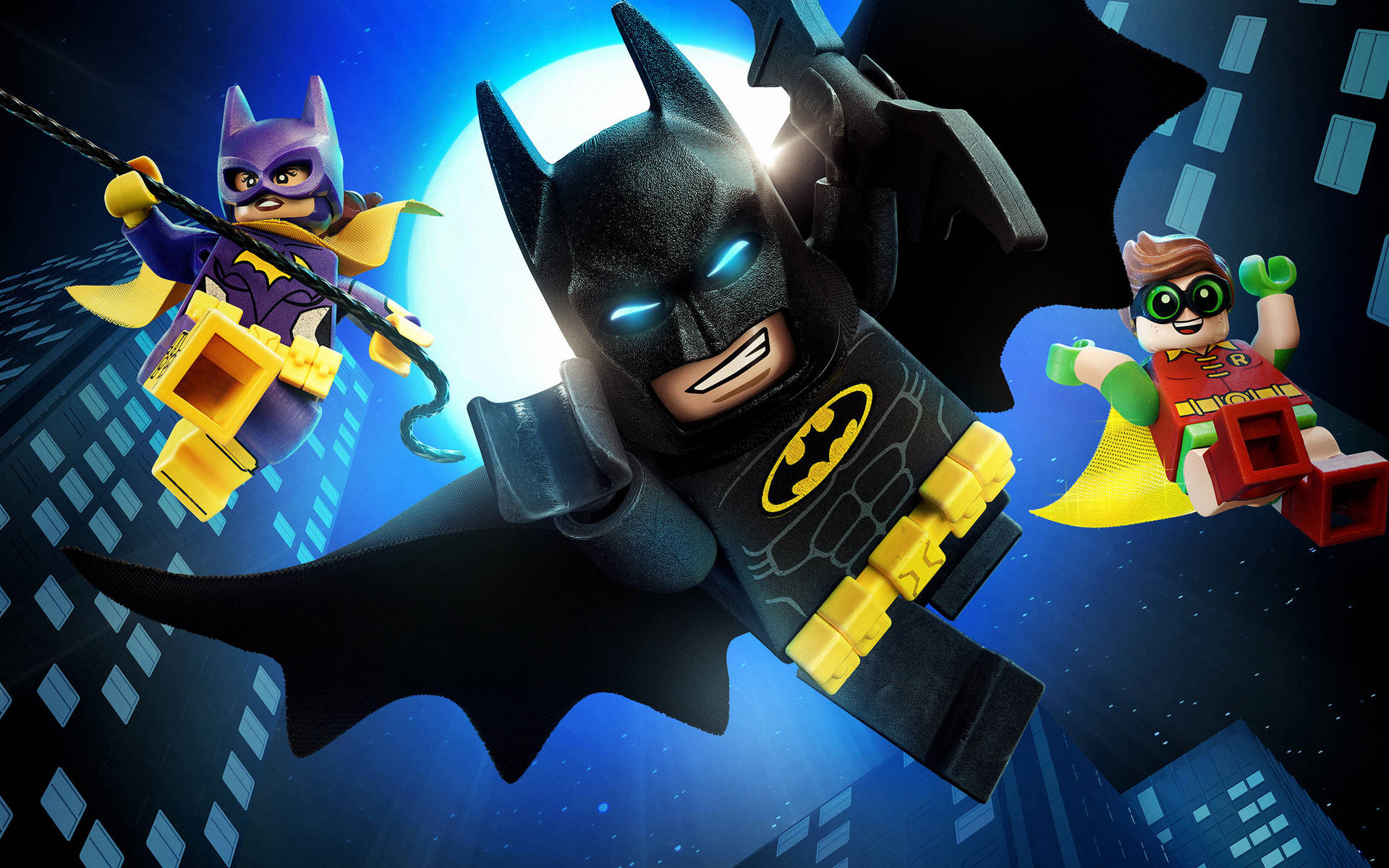 Batgirlund Robin Aus Dem Lego Batman Film Wallpaper