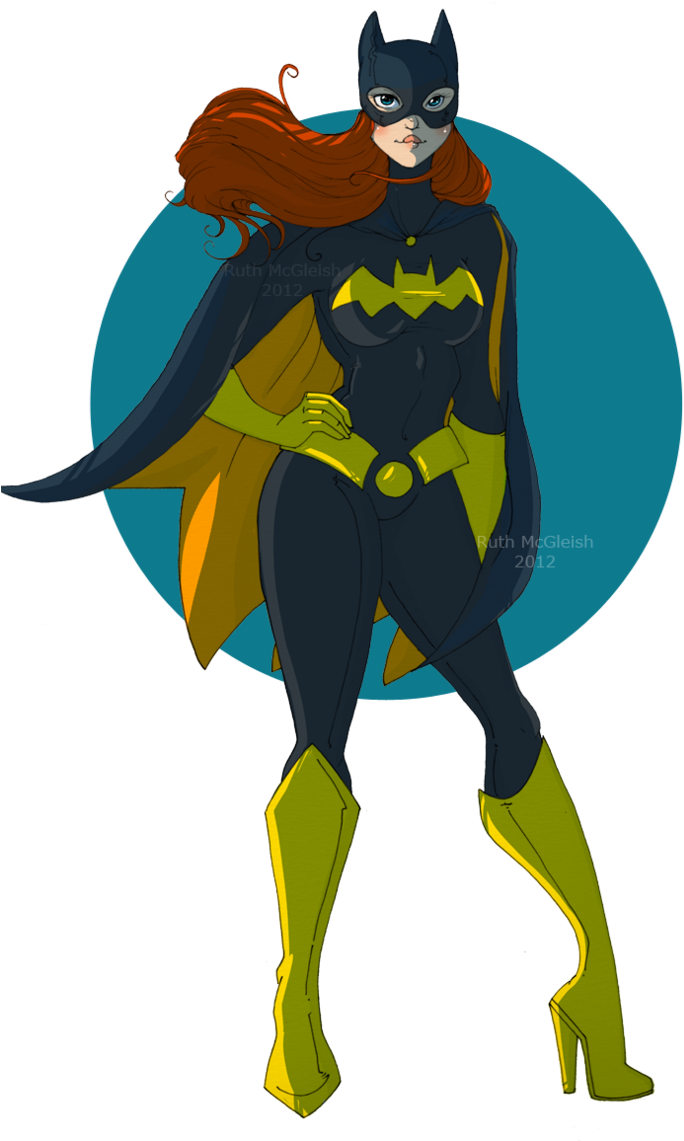 Batgirl Animated Character Pose PNG