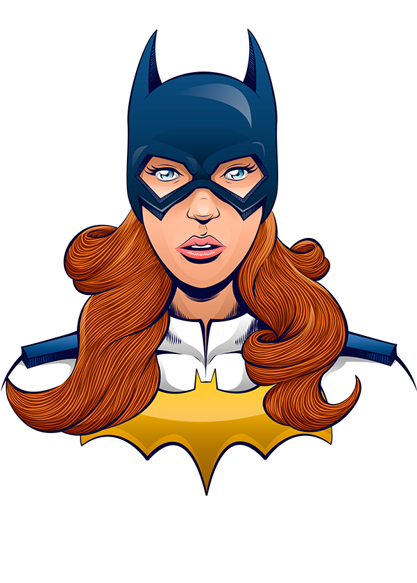 Batgirl Animated Portrait PNG
