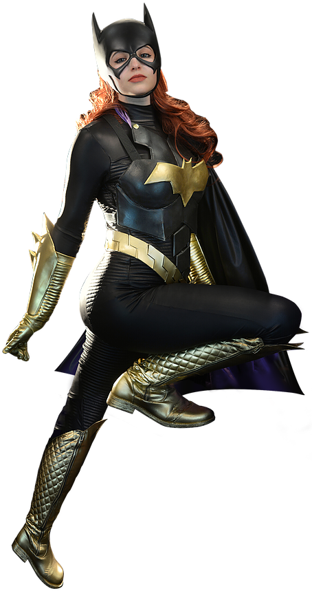 Batgirl Costume Pose PNG