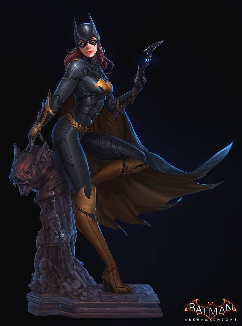 Batgirl Poster From Batman Arkham Knight Iphone Background