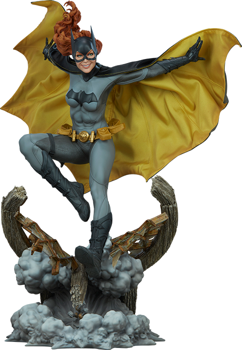 Batgirl Statue Dynamic Pose PNG