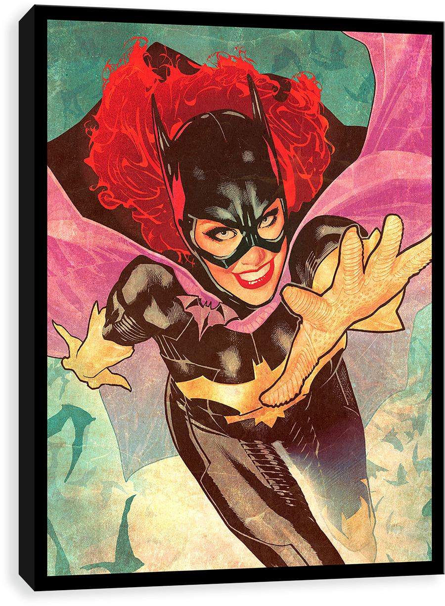 Batgirl Vintage Comic Art PNG