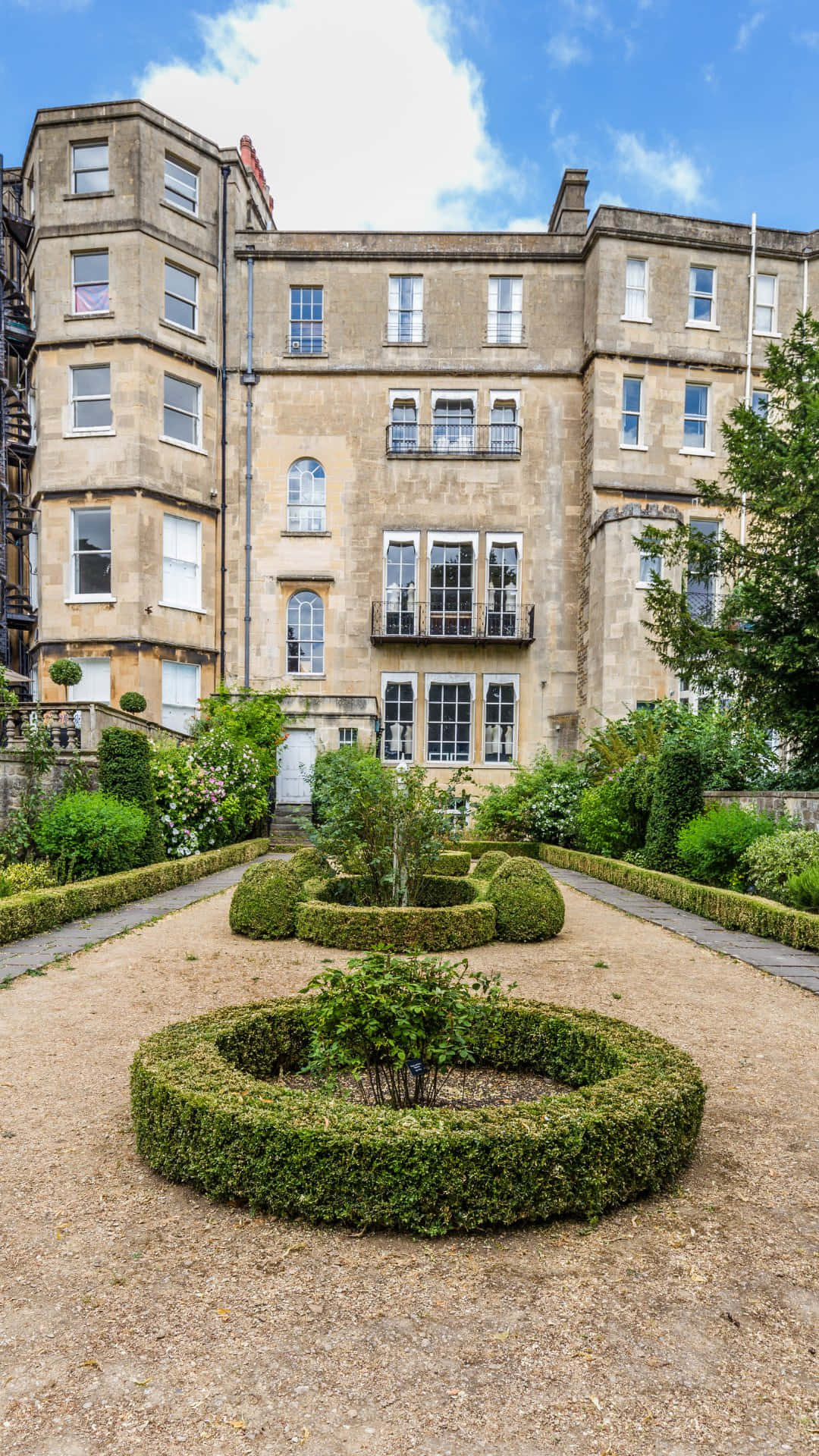 Bath Georgian Architecture Garden Wallpaper