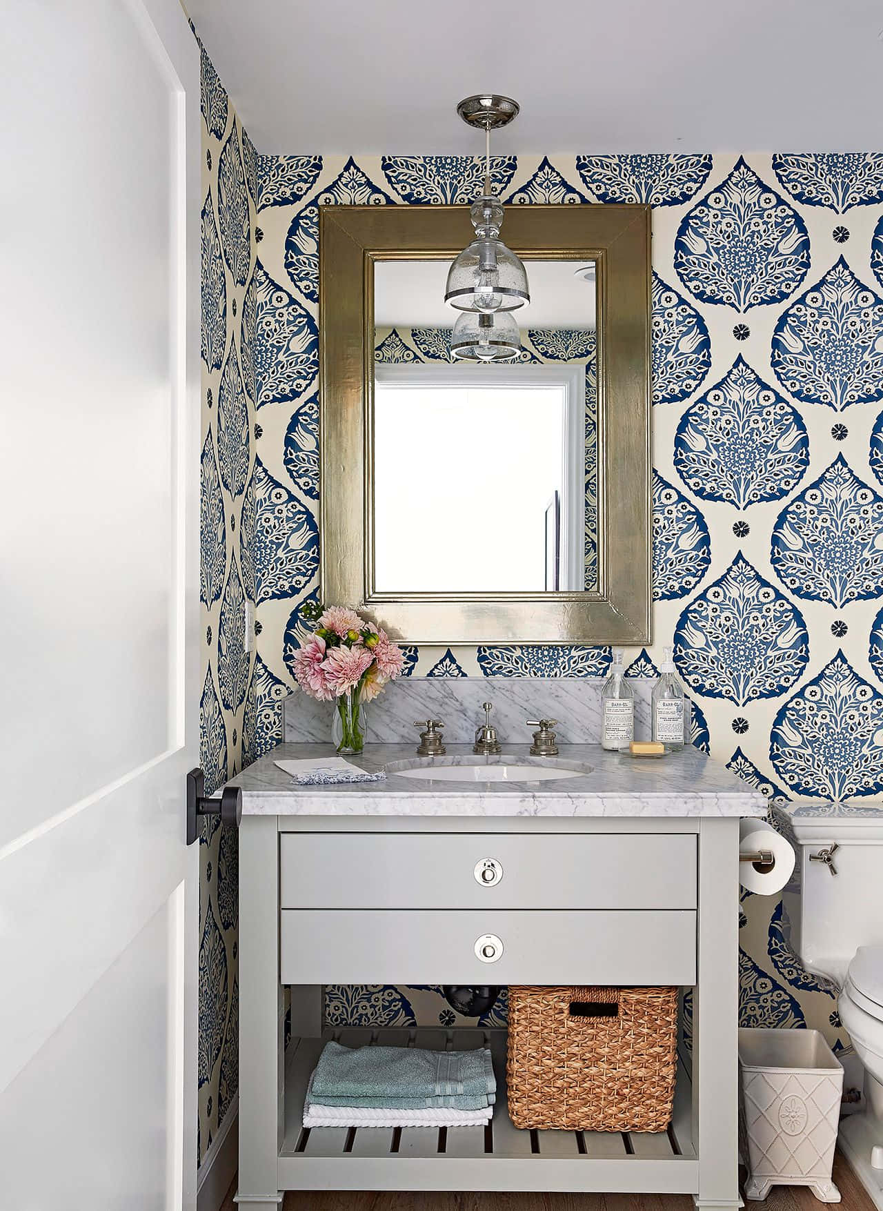 Gold Mirror Design Bathroom Decor Picture
