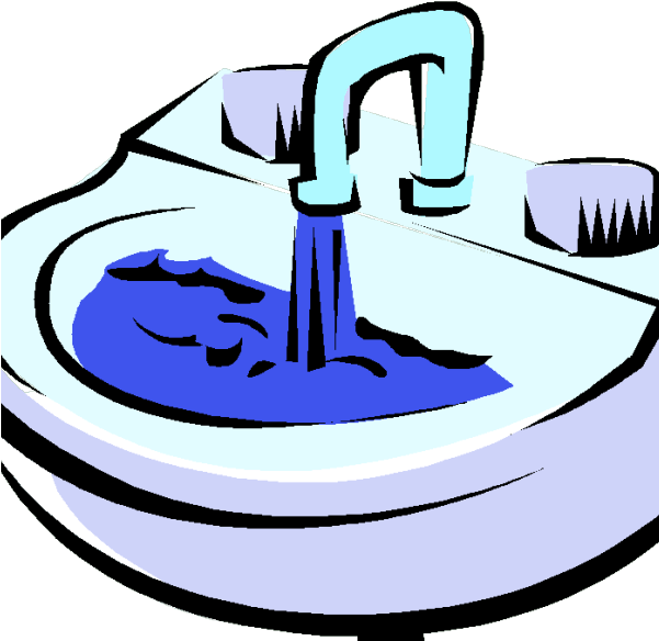 Bathroom Sink Cartoon Illustration PNG