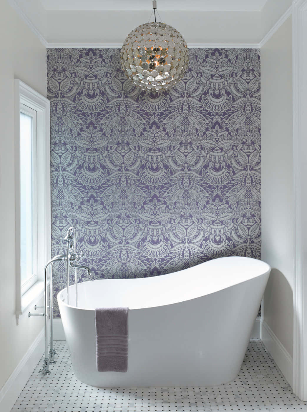 Bathroom With Copious Natural Lighting Wallpaper