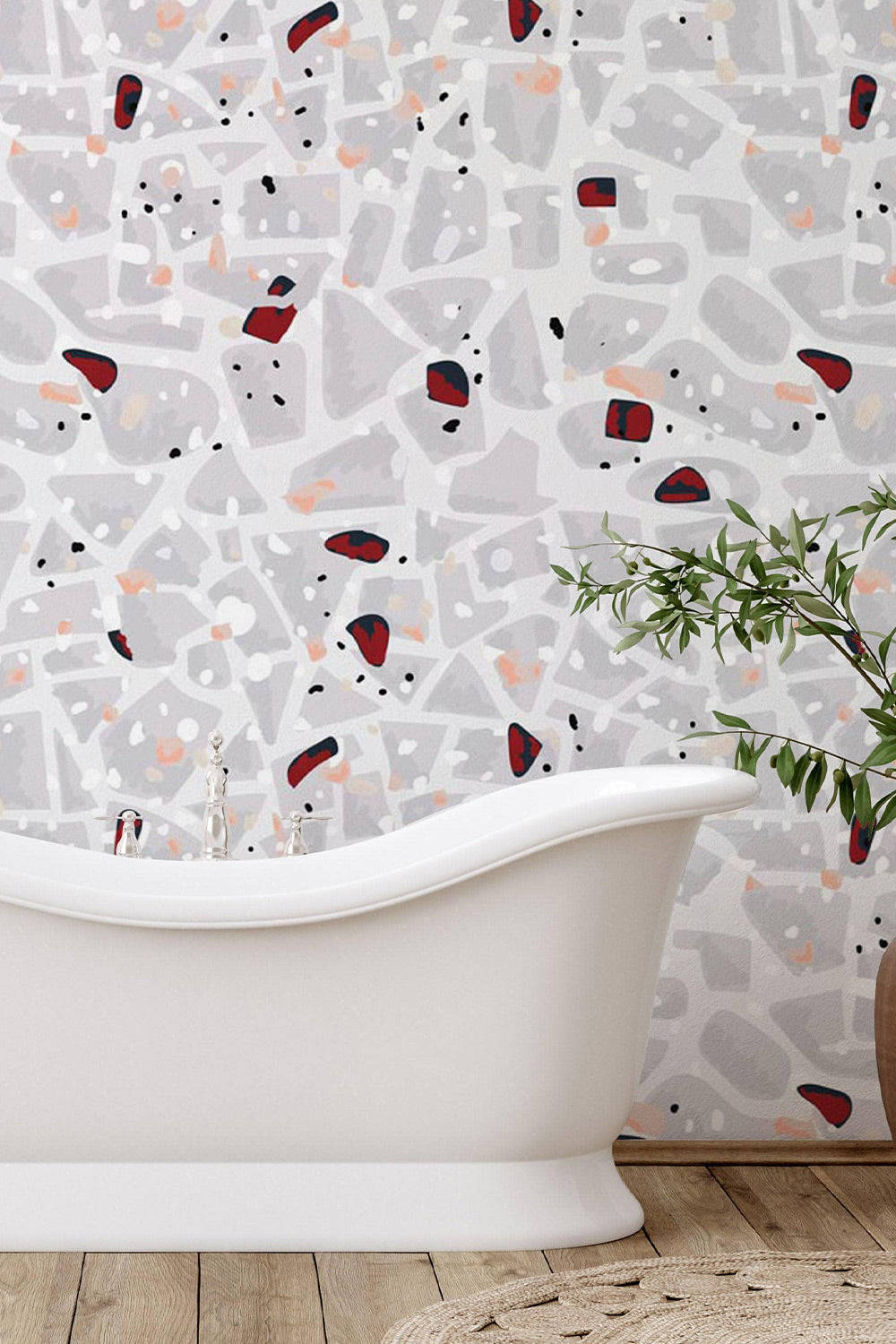 Bathtub Abstract Wall Style Wallpaper
