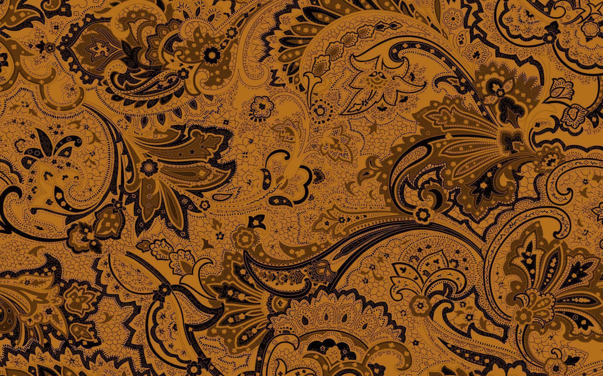 A Brown And Black Paisley Pattern