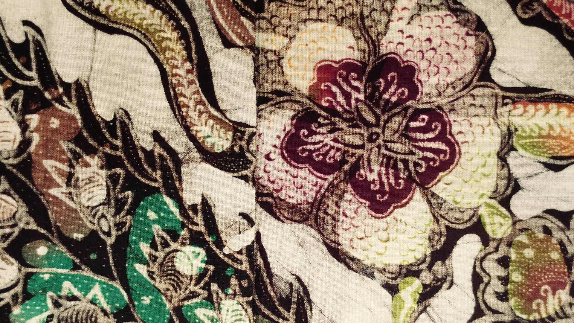 Batik Flowers Abstract Wallpaper
