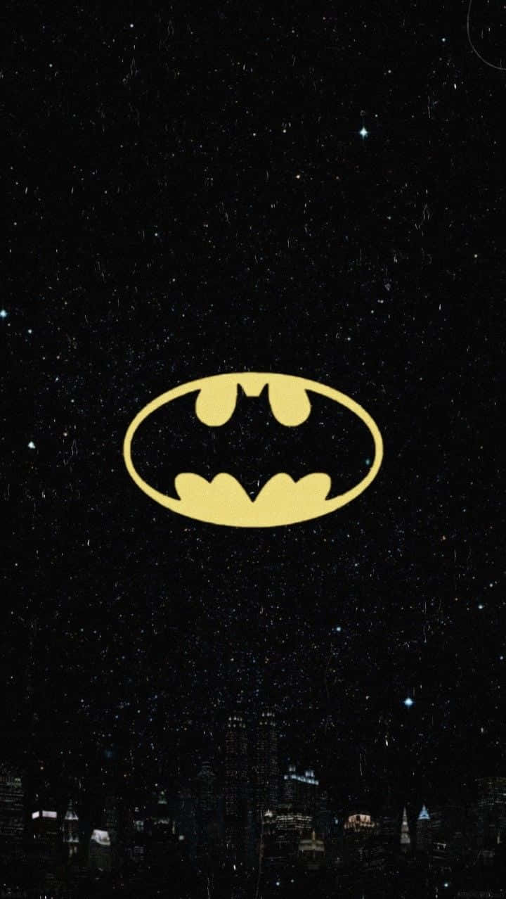 Logoestético De Batman Amarillo Y Negro. Fondo de pantalla