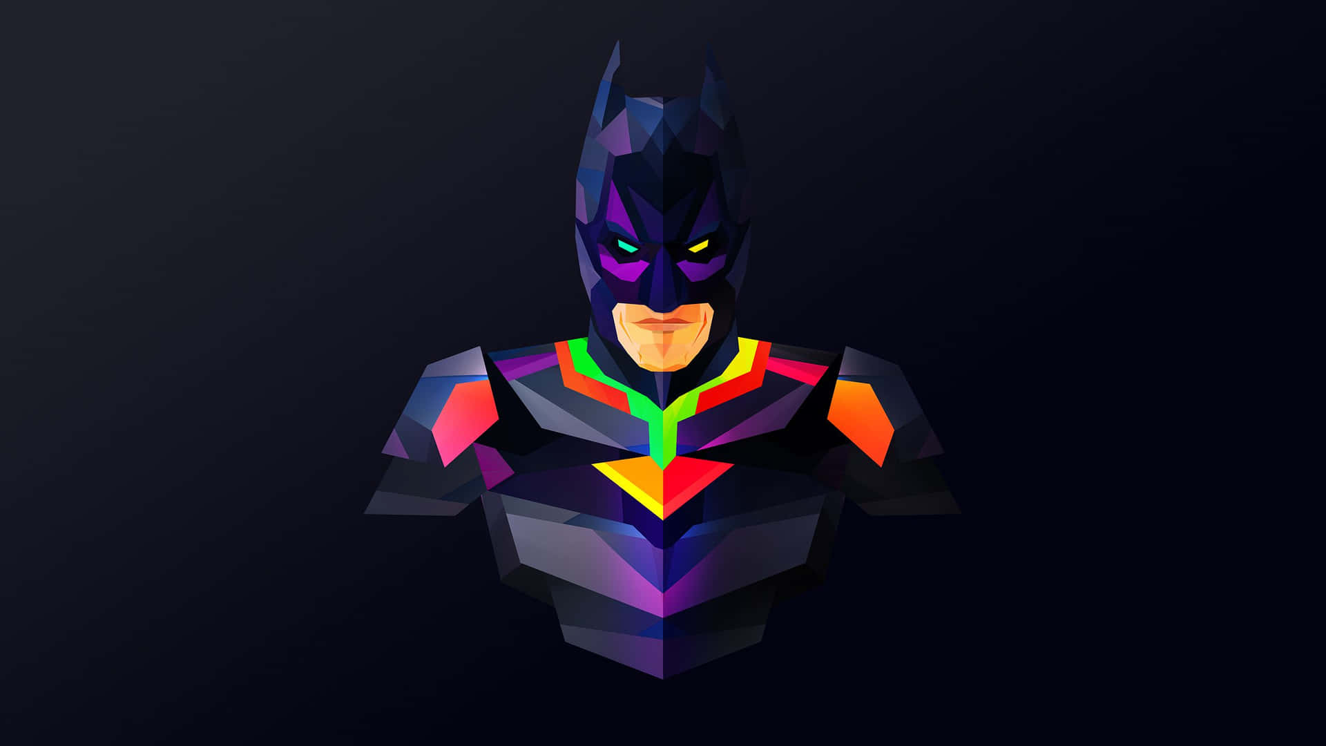 Artedigital Estético De Batman En Neón. Fondo de pantalla