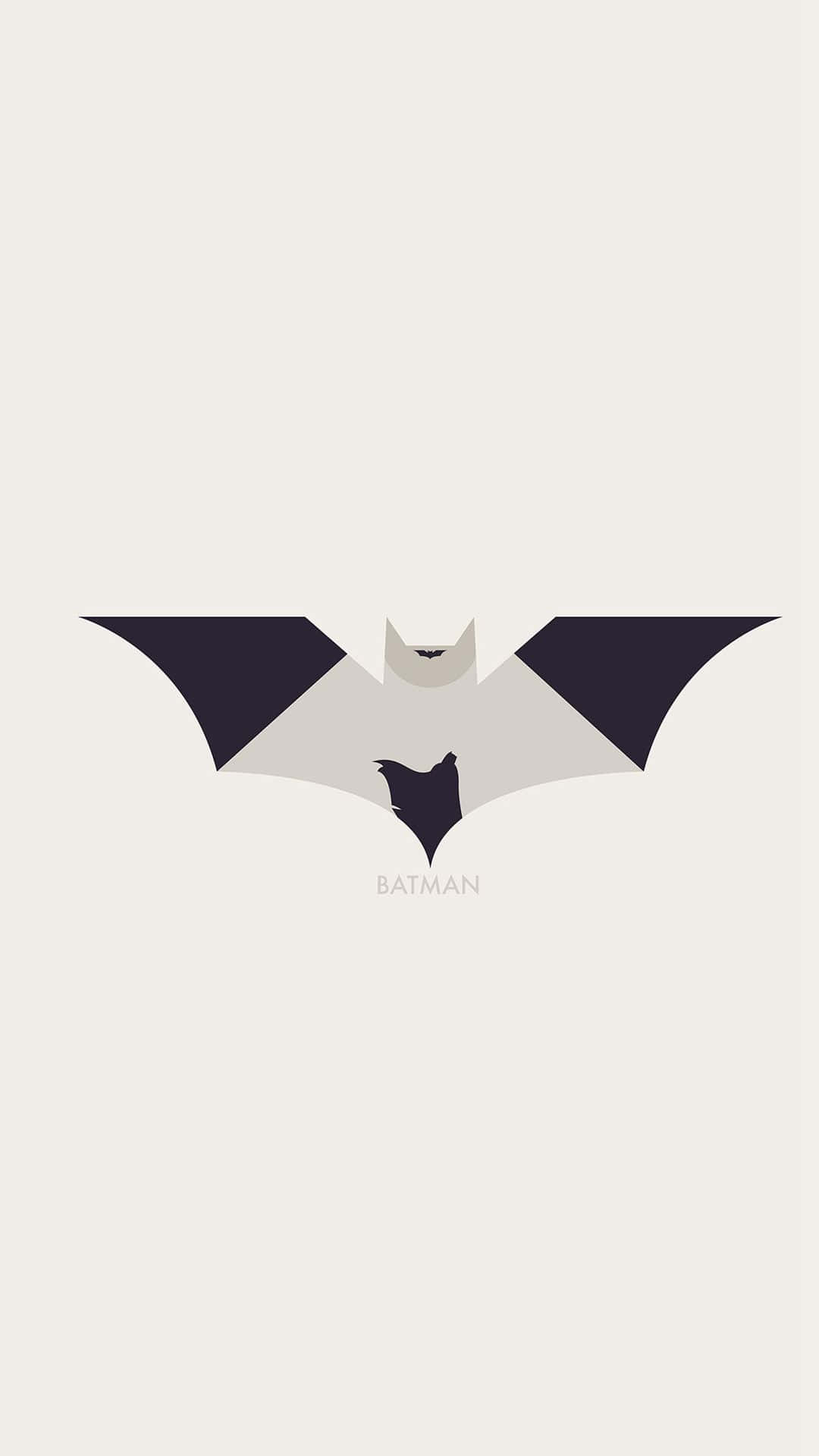 Svartoch Vit Batman-estetisk Logotyp. Wallpaper
