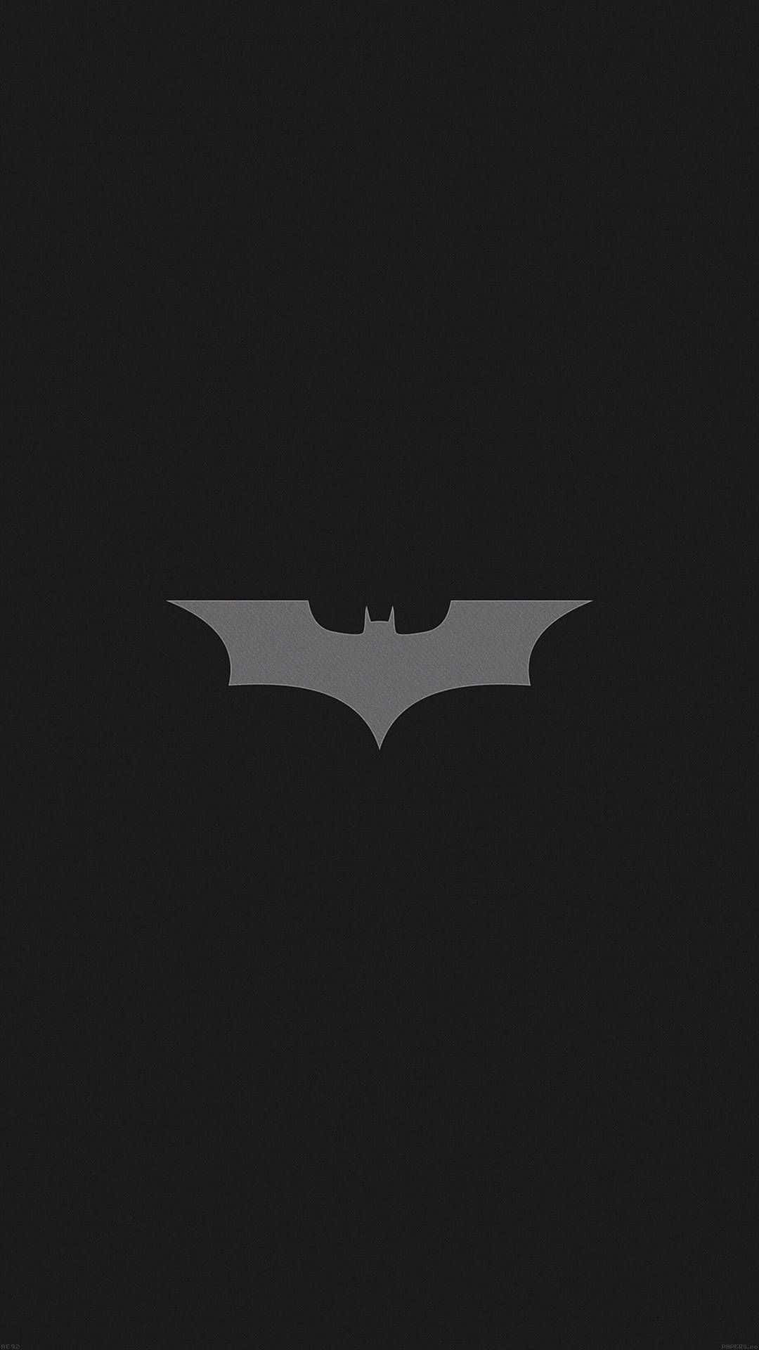 Batman Aesthetic Plain Dark Grey Logo Wallpaper