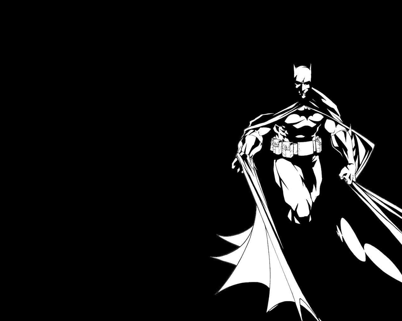 Batman Aesthetic Black And White Digital Art Wallpaper