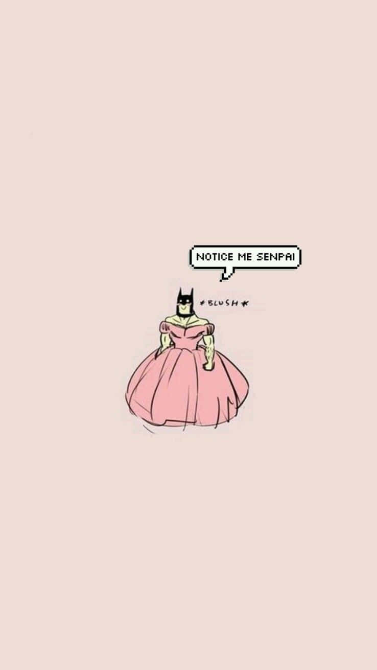 Estéticade Batman Con Vestido Rosa. Fondo de pantalla