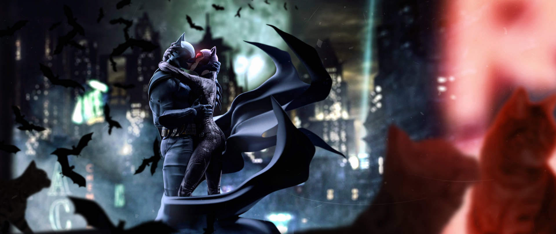 Batman And Catwoman Arkham City Wallpaper