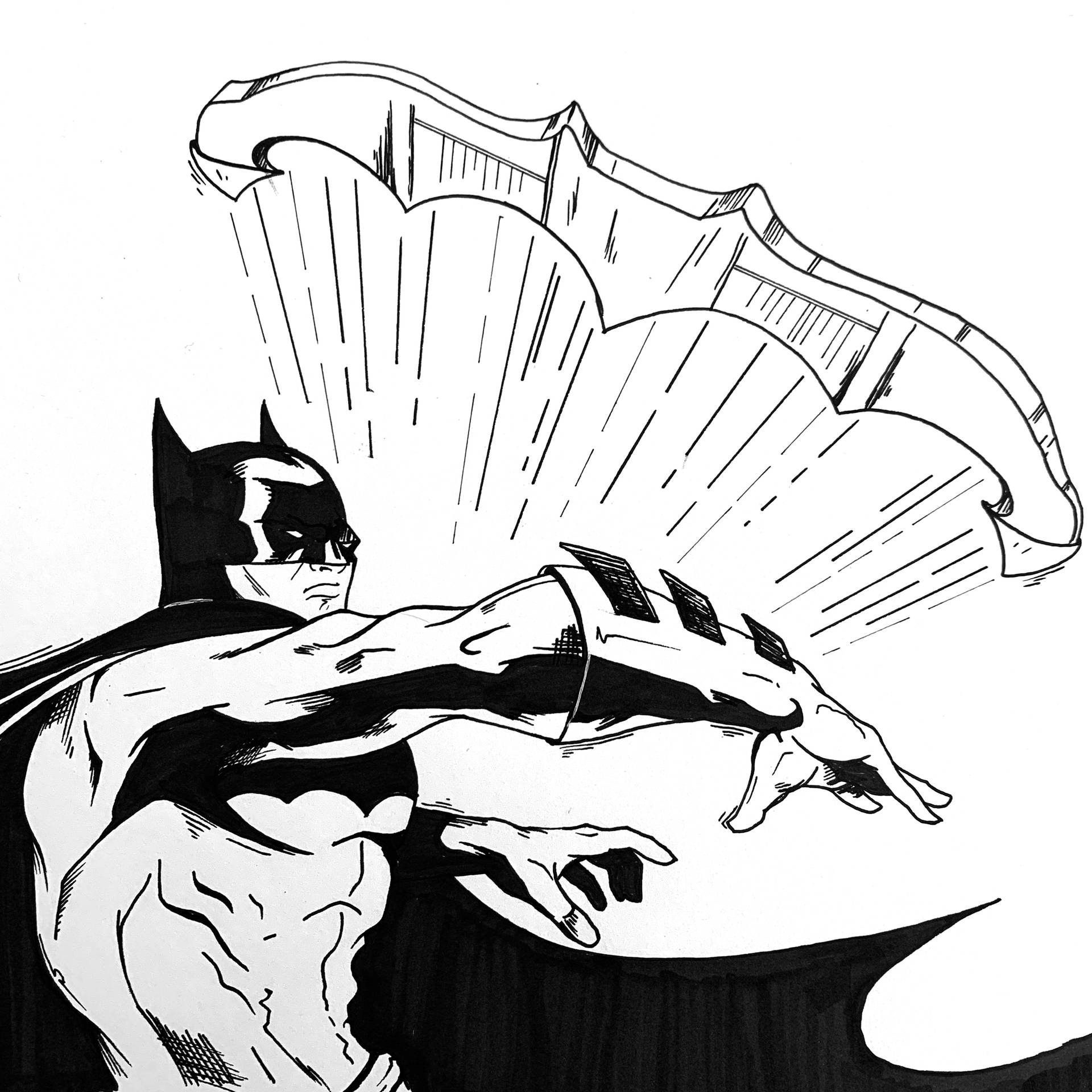 Batman Og Hans Boomerang Wallpaper