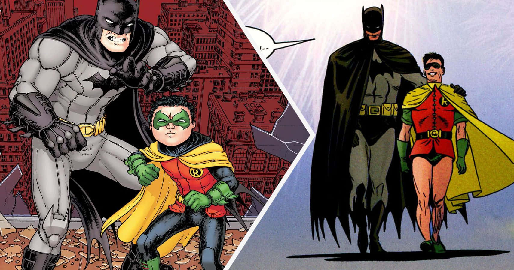 Batman and Robin Standing Tall Wallpaper