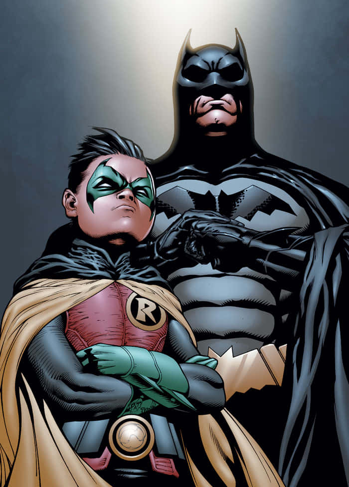 The Dynamic Duo, Batman and Robin, saving Gotham City Wallpaper
