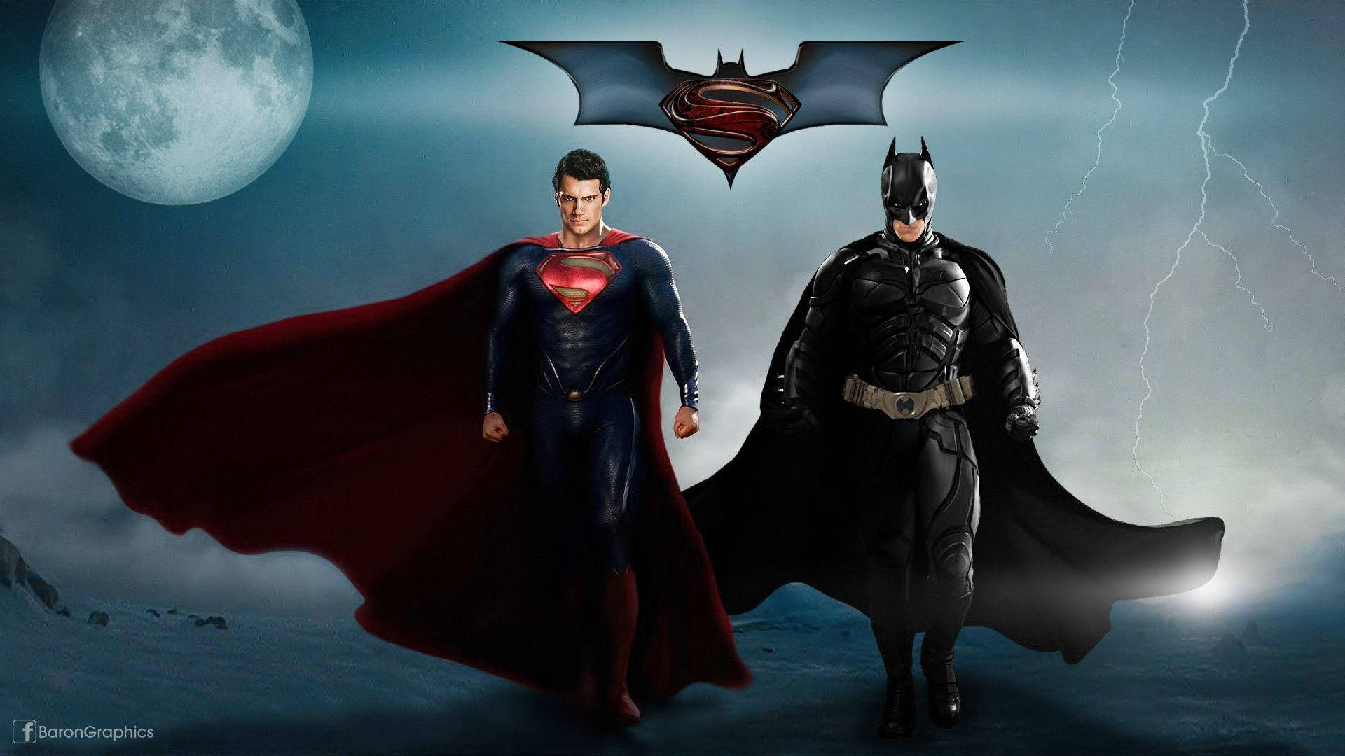Batman And Superman Logo Wallpaper