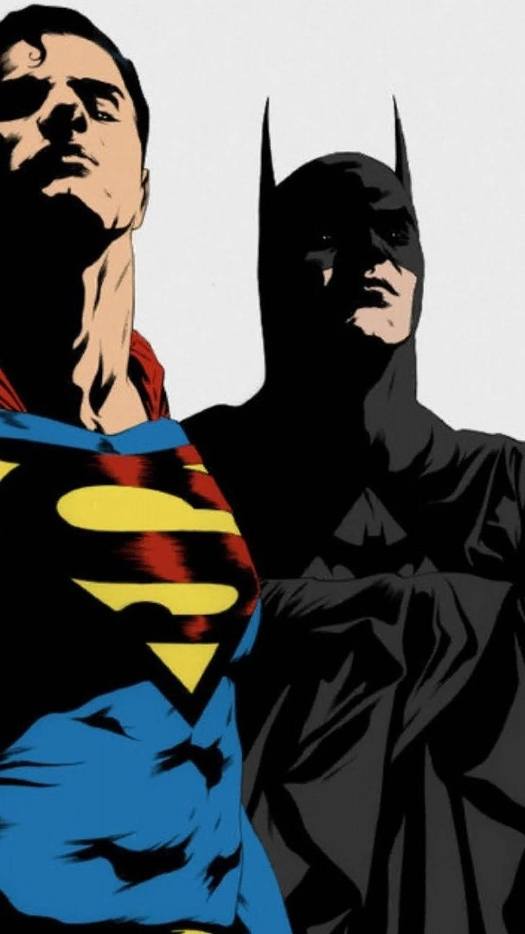Wallpaperbatman Och Superman Superhjälte Iphone-bakgrundsbild. Wallpaper