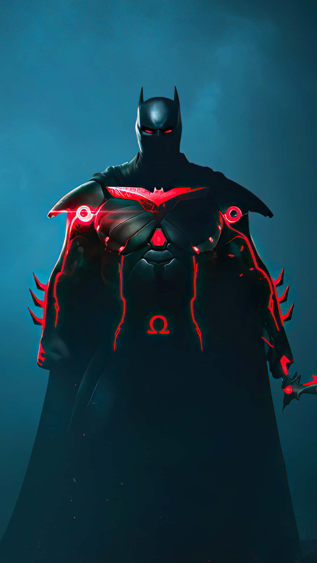 Batmanoltre L'oscurità Con Un Compagno Android Sfondo