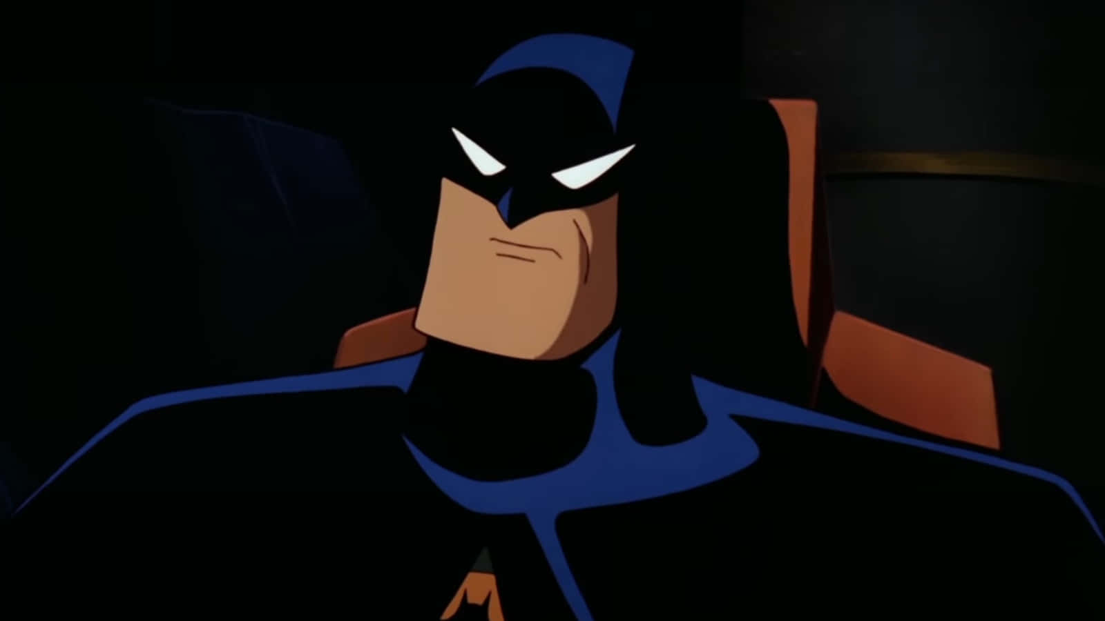 "Batman and Batgirl Swinging Through Gotham City in Batman Animated Adventures" Wallpaper