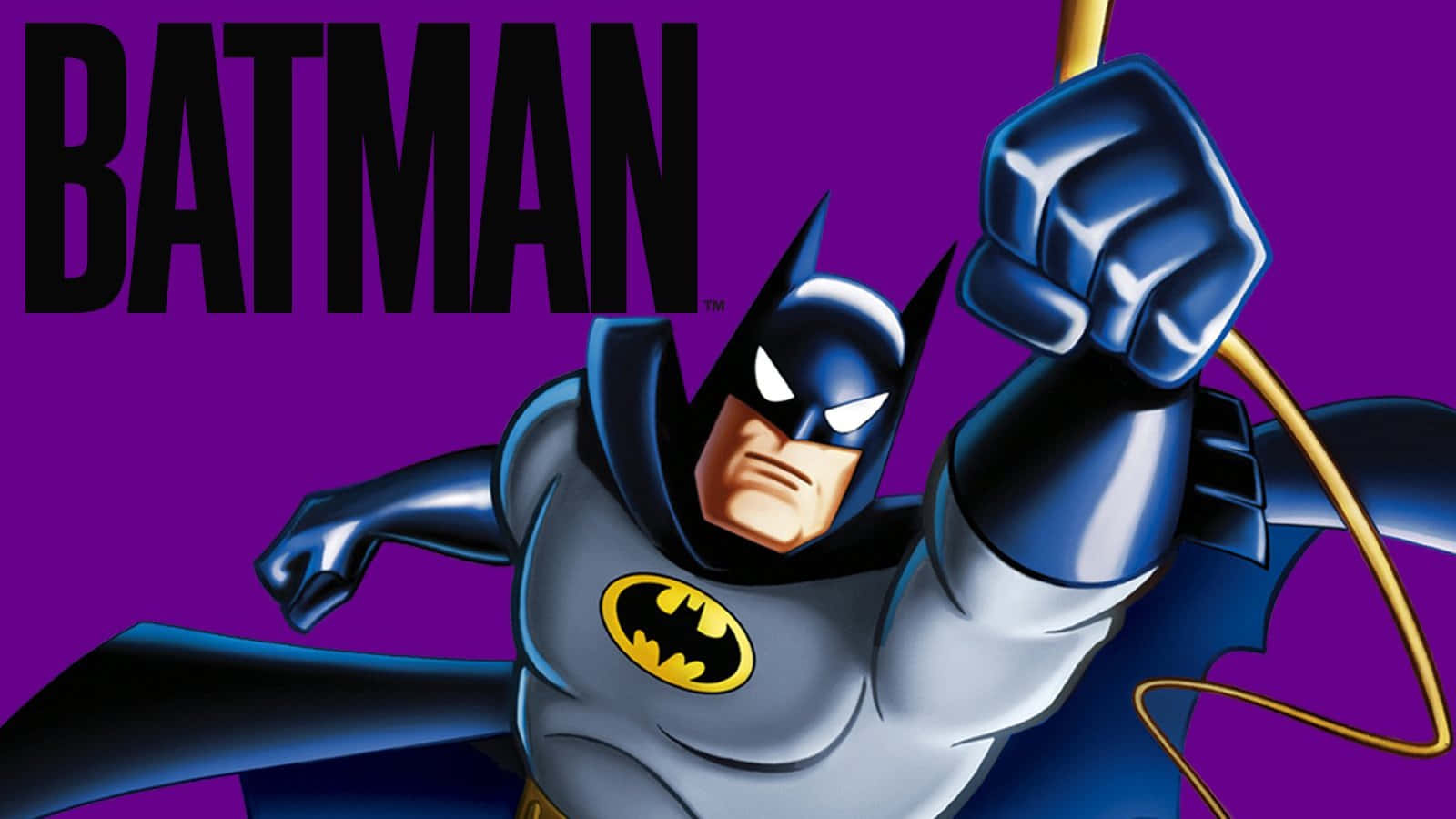 Batmany Robin Surcando Los Cielos De Gotham En Las Aventuras Animadas De Batman. Fondo de pantalla