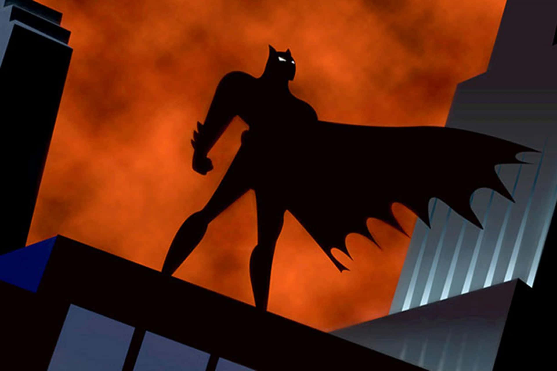 Batman and Robin soaring through the Gotham night Wallpaper