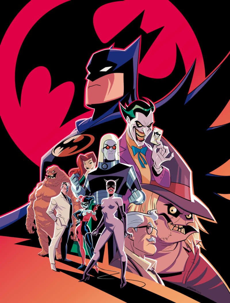 Batman standing tall in Gotham City - Batman: The Animated Series Wallpaper