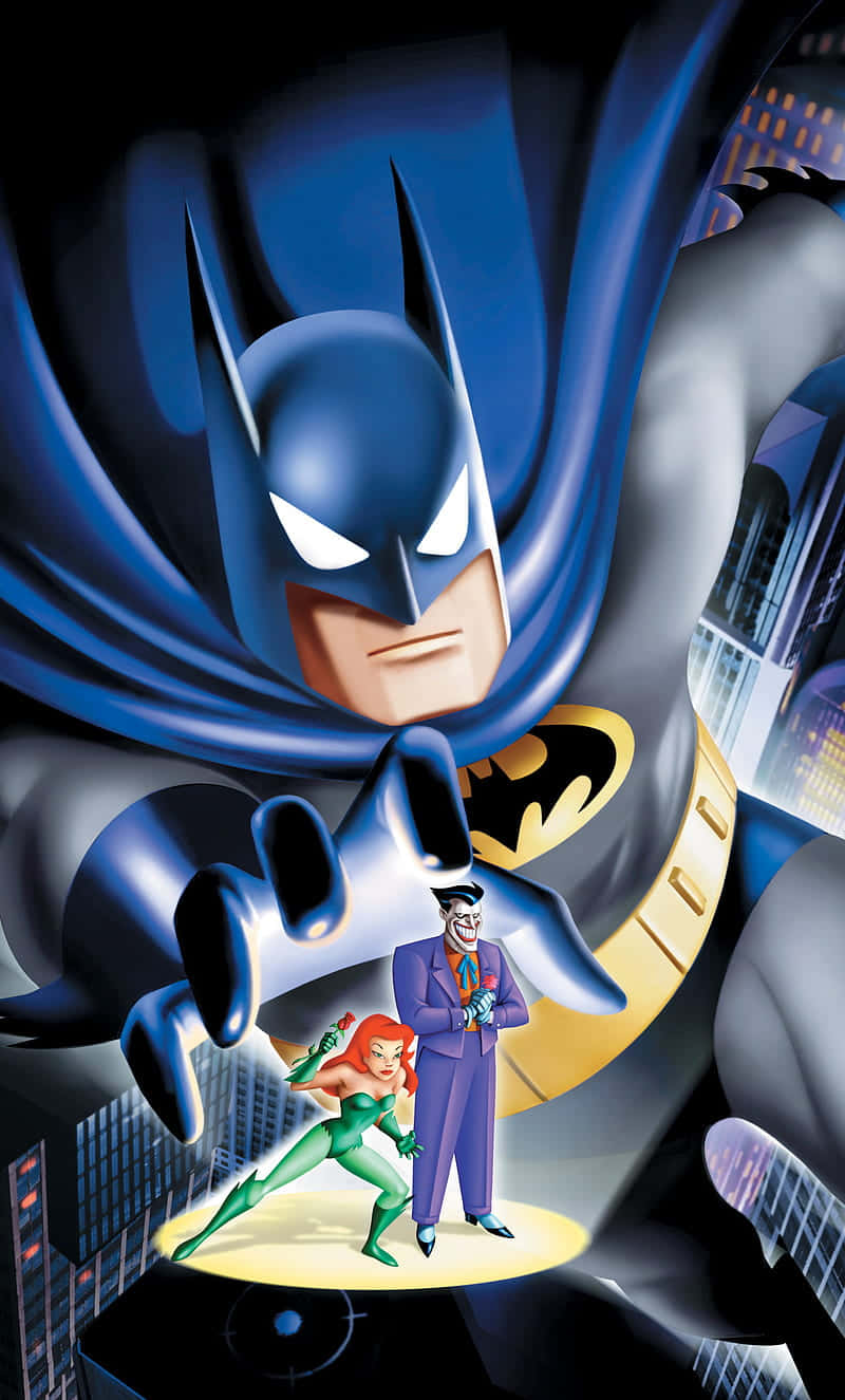 Batmanobservando La Ciudad En Batman: Las Aventuras Animadas. Fondo de pantalla