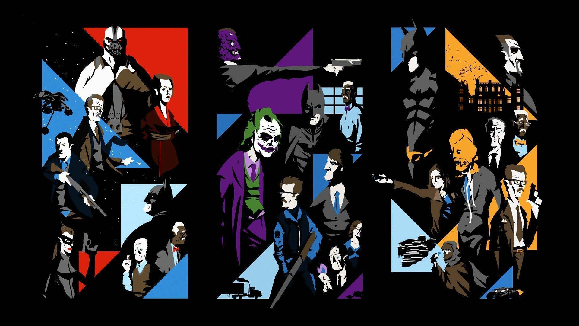 Batman Animerede Serier Og Joker Desktop Wallpaper