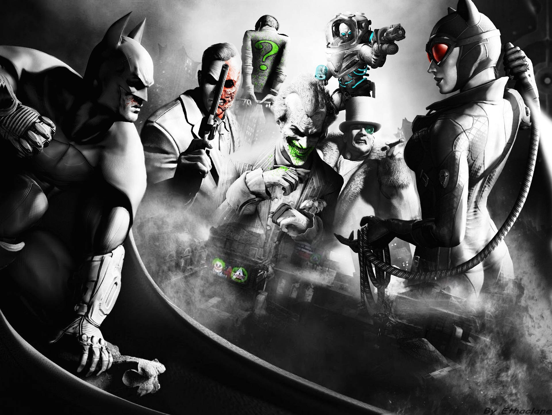 Batman Arkham City All Villains Wallpaper