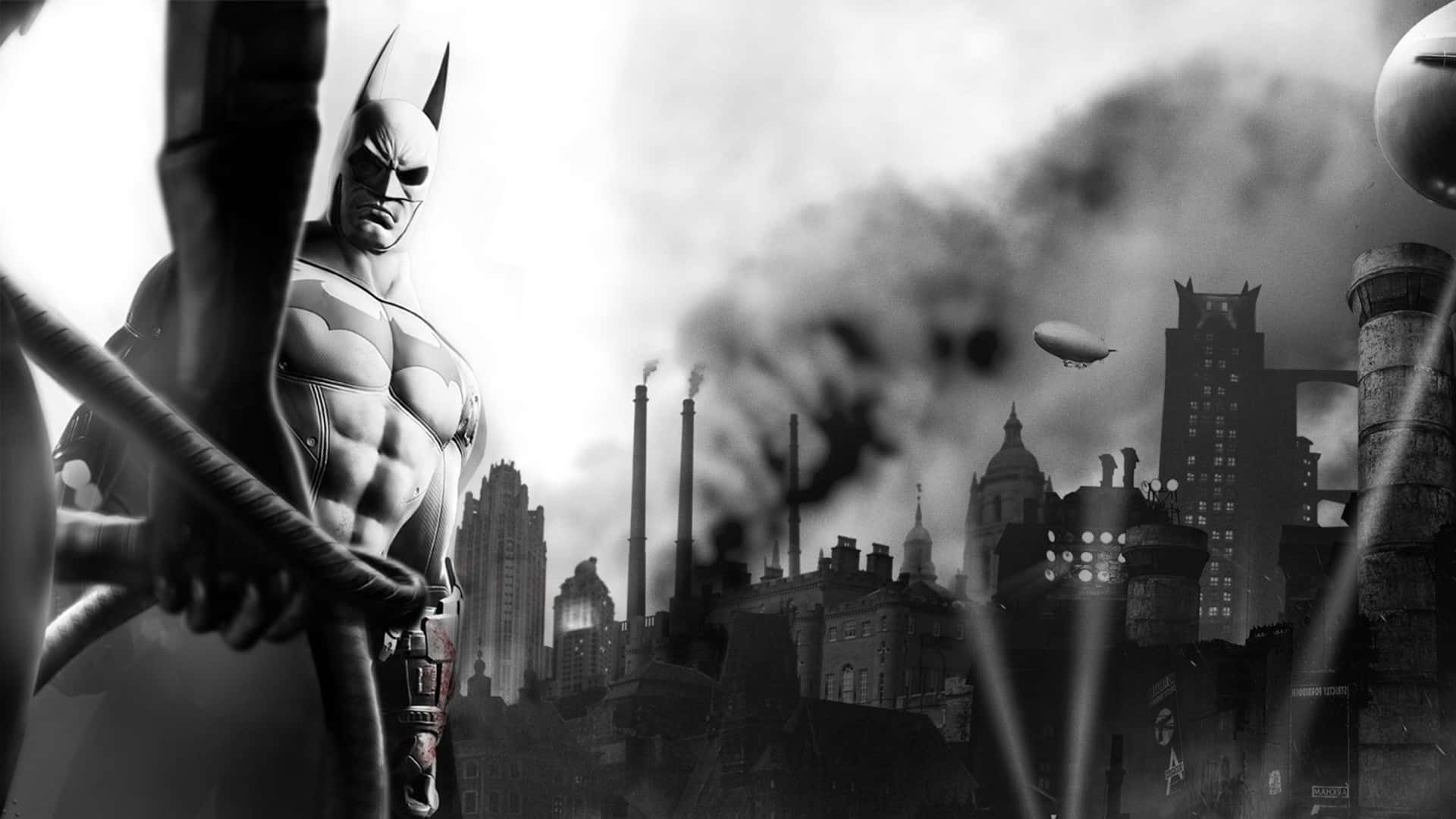 Batmantager Kampen Op Mod Kriminelle I Arkham City.