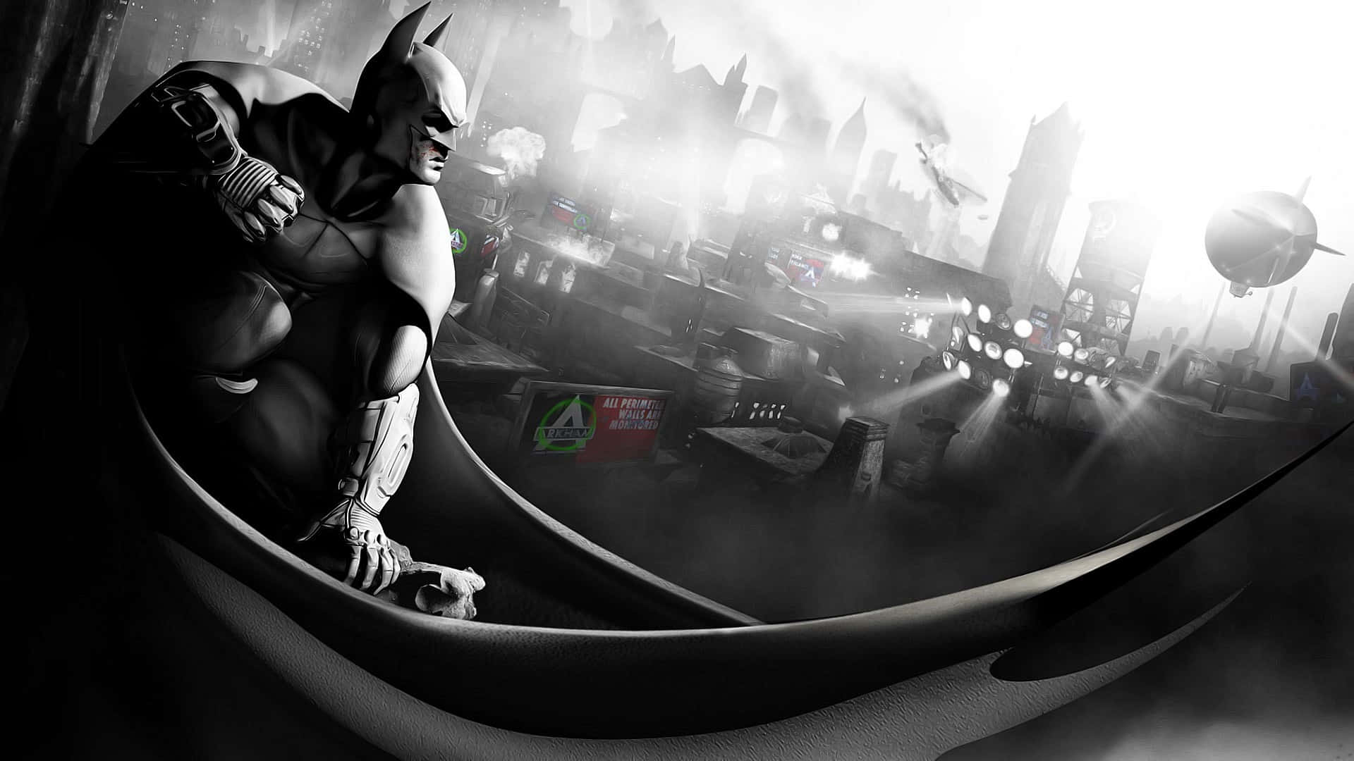 Batman faces his enemies in the dark alleys of Arkham City