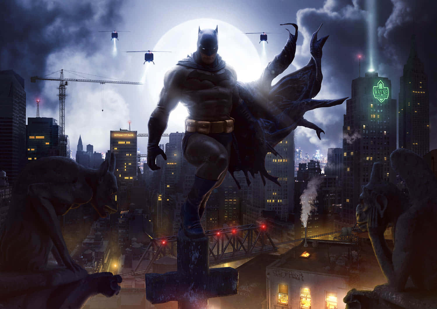 Download Batman defends Gotham City against a chaotic array of villains in  Batman: Arkham City 