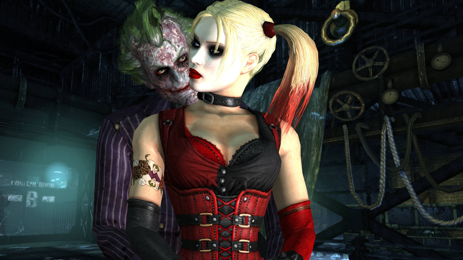 Batman Arkham City Harley Quinn And Joker Background