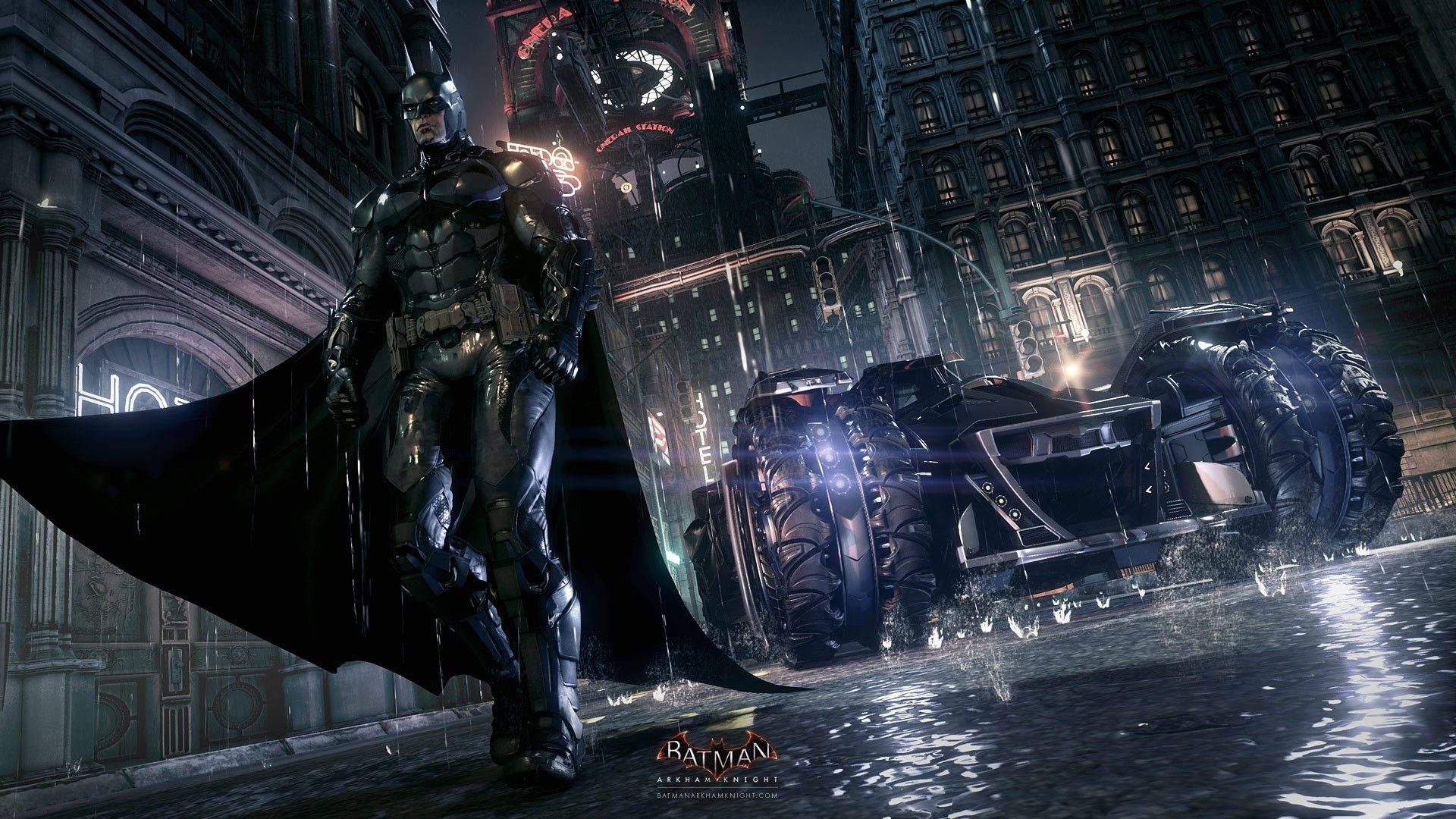 Batman Arkham City In The Rain Background
