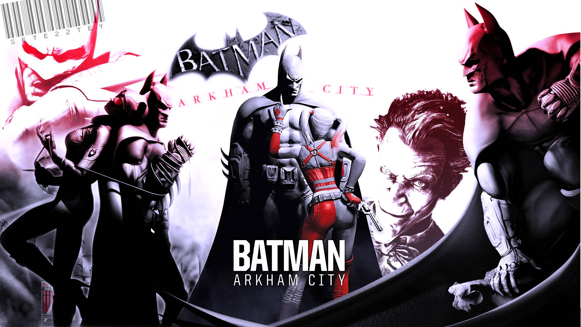 Batman Arkham City Red Poster Background