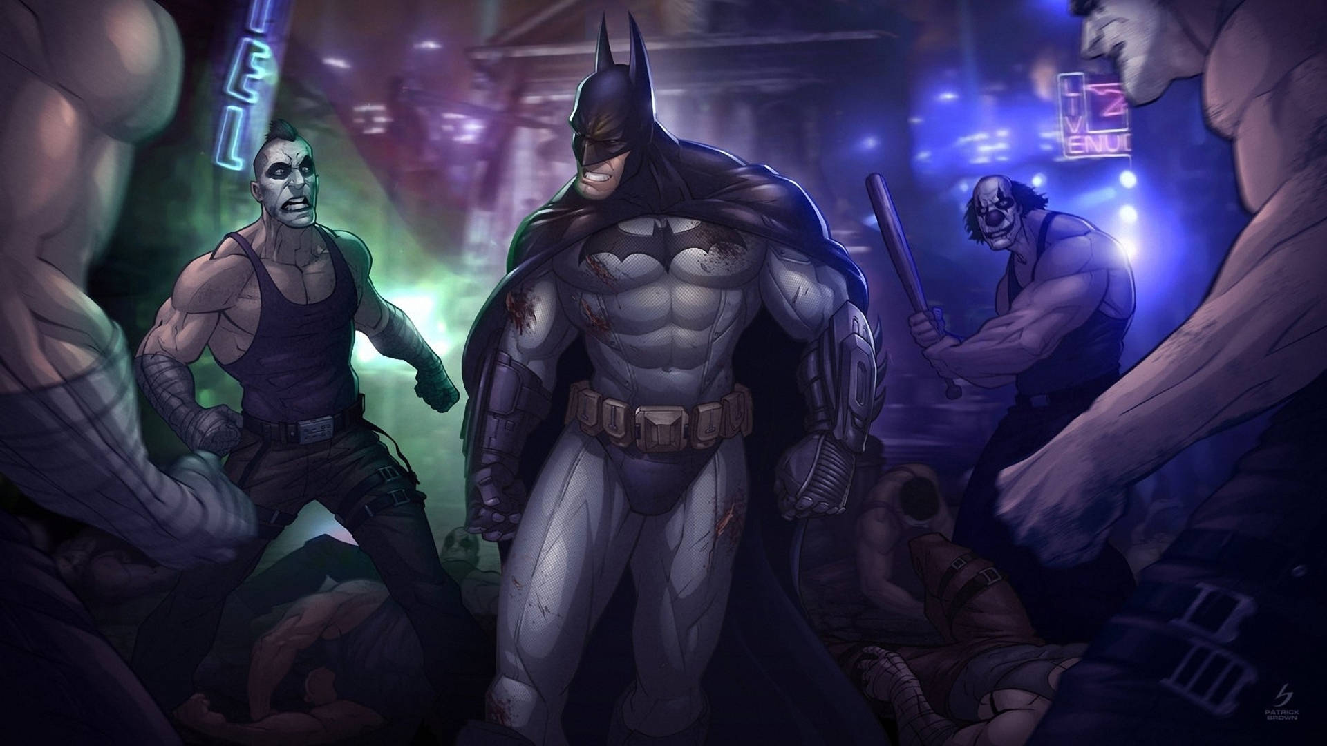 Batman Arkham City Streets Background