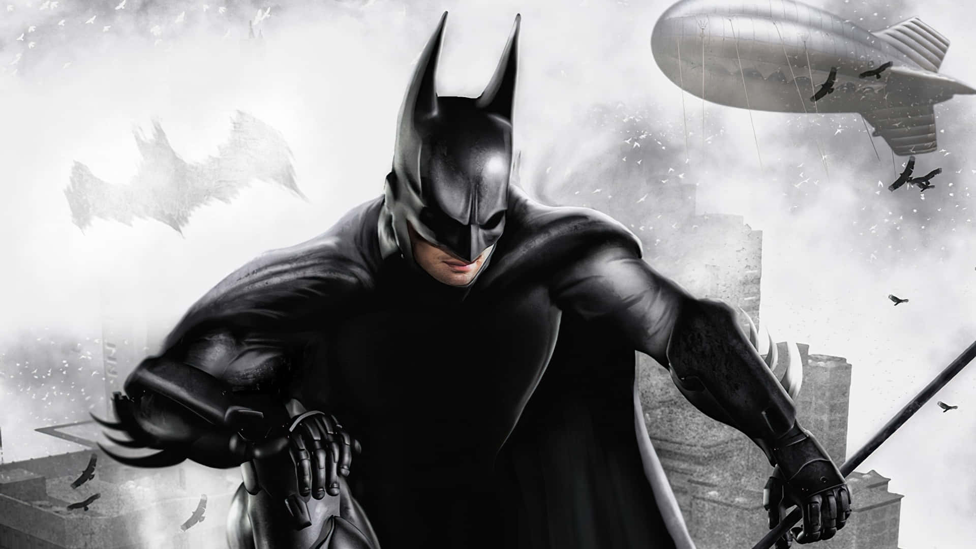 Batman Arkham City Vigilante Op Gargouille Achtergrond