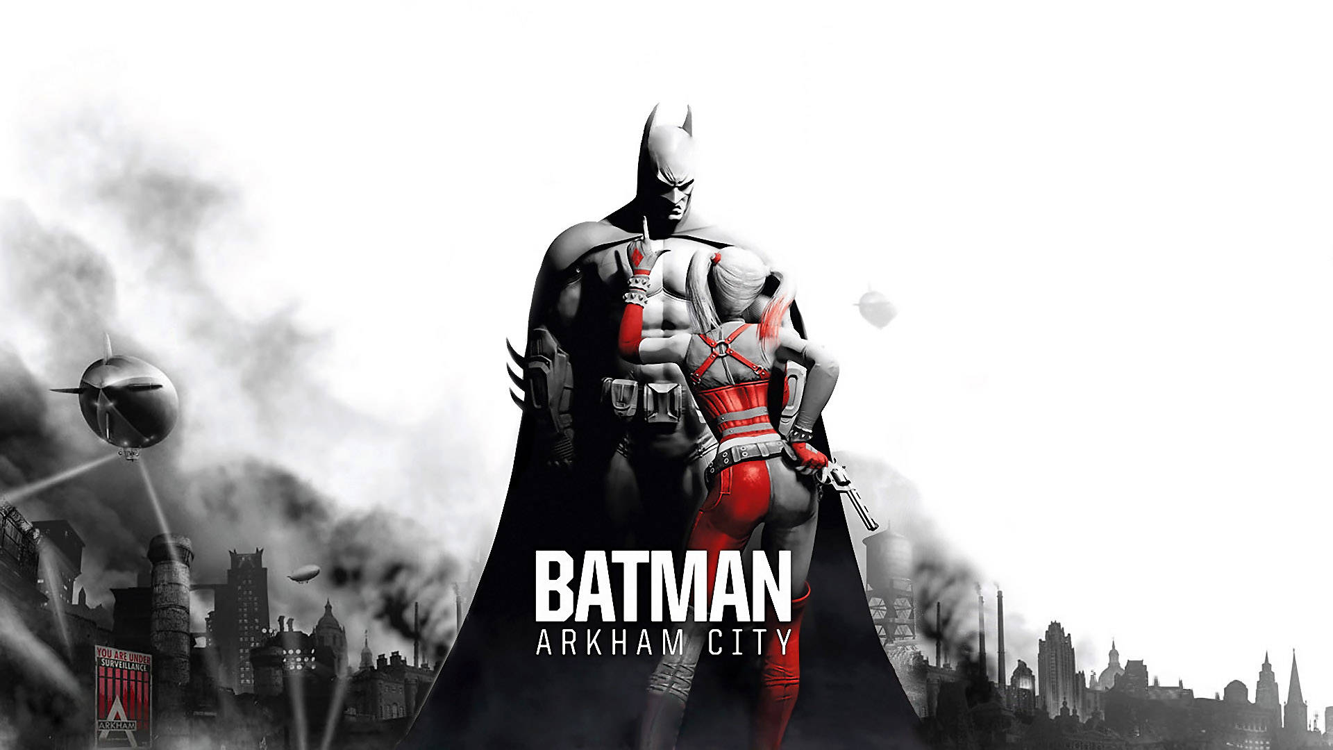 Batman Arkham City With Harley Quinn Background