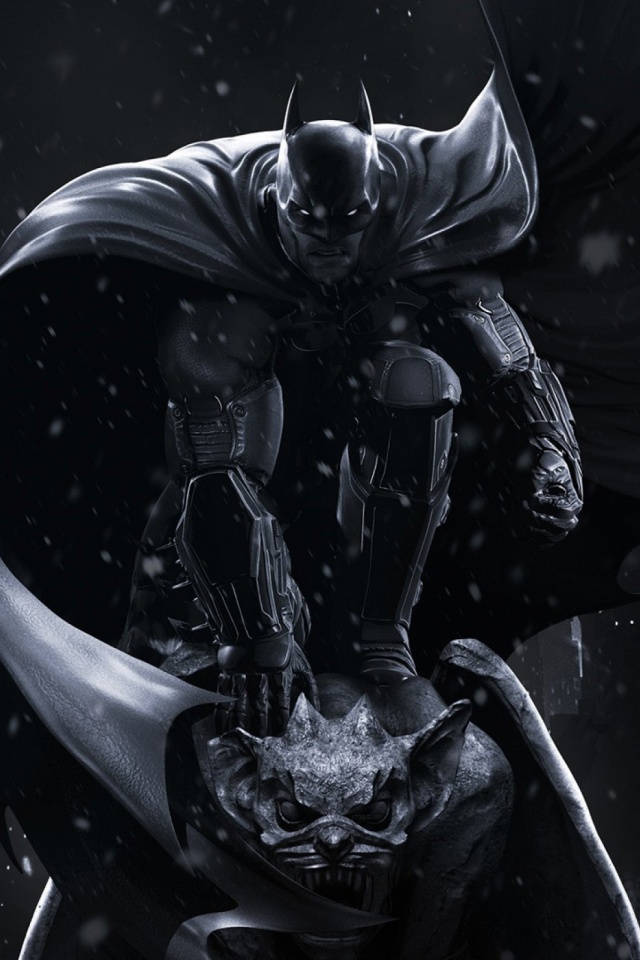 Batman Arkham Iphone Origins Nærbillede Wallpaper