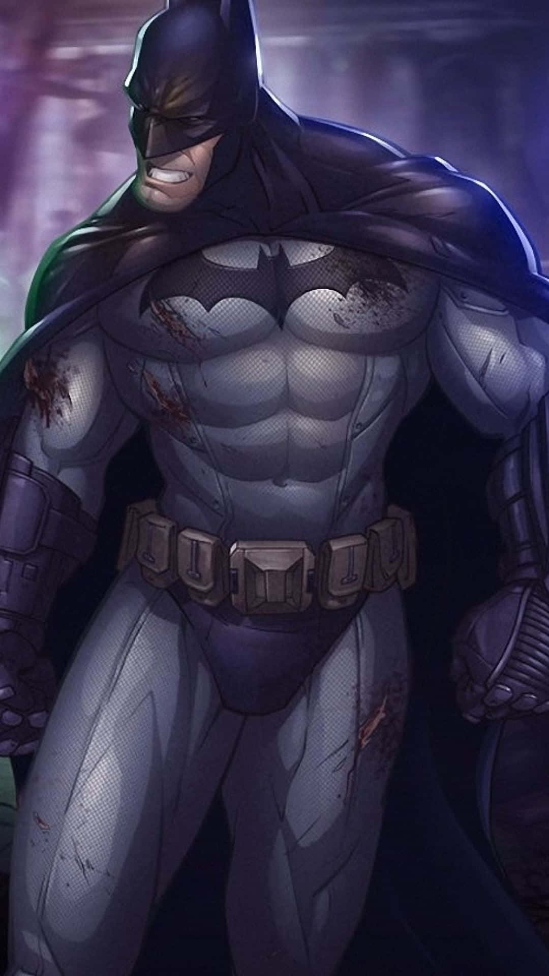 Batman standing tall on a rooftop in Arkham Knight Wallpaper