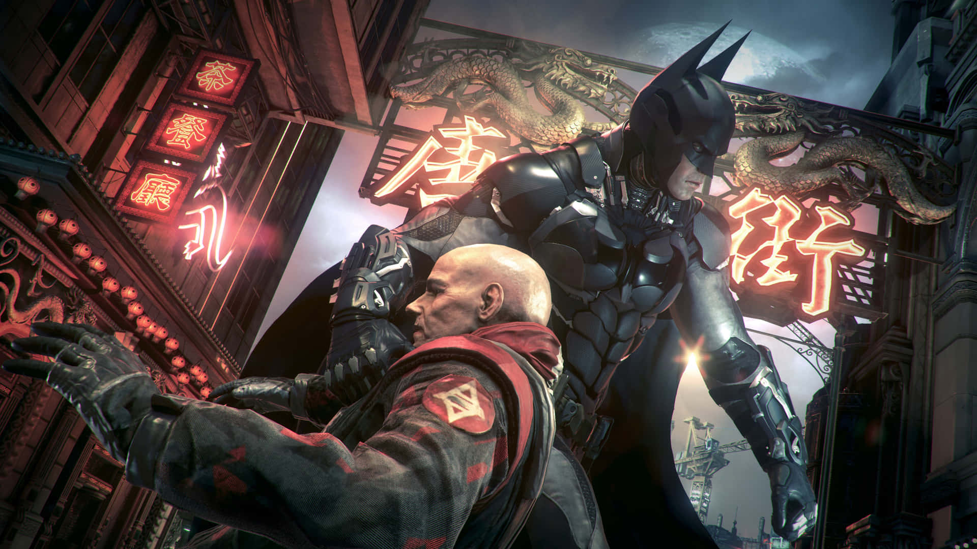 Prepare for intense battles with Batman in the thrilling world of Arkham Knight Wallpaper