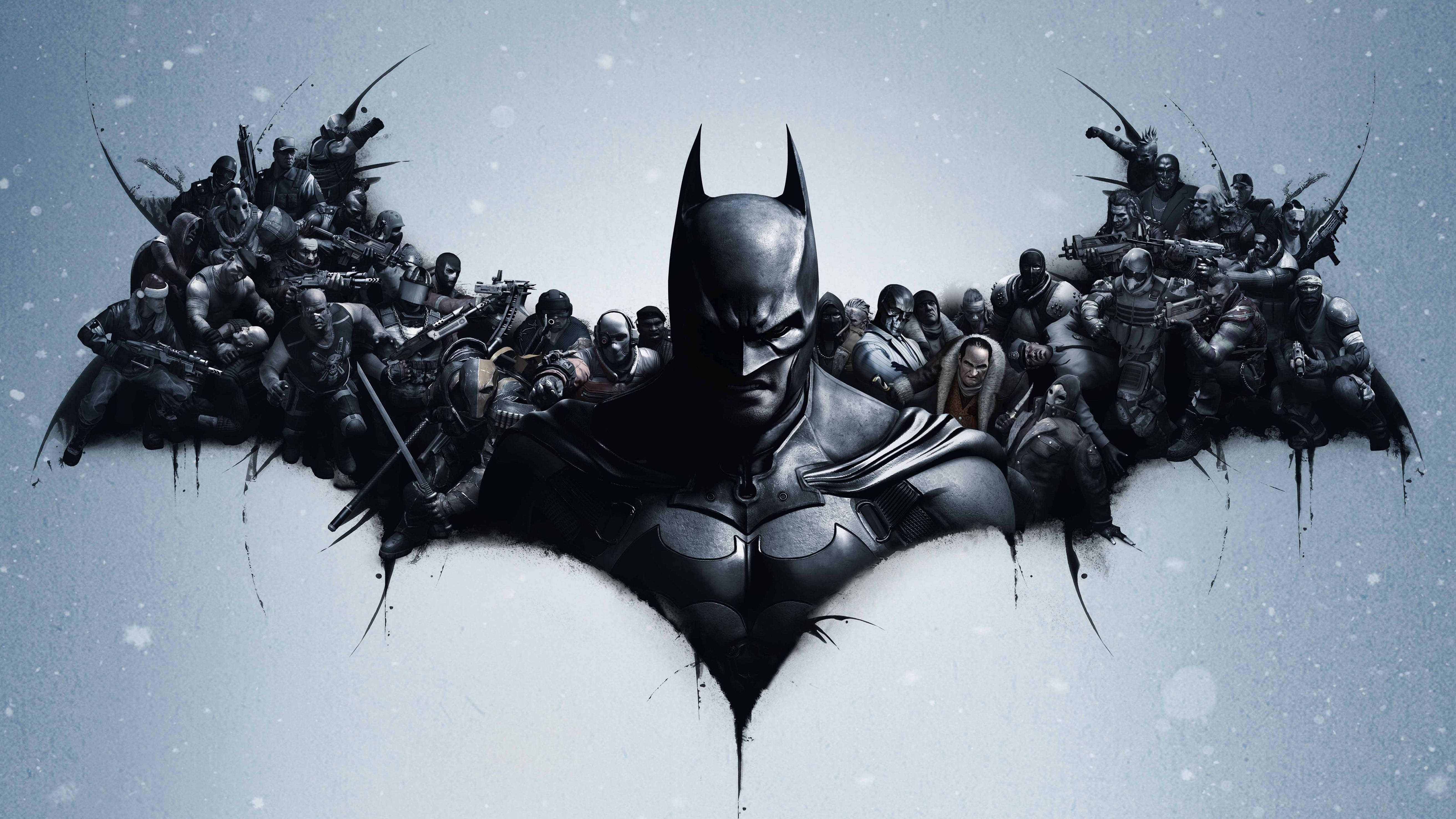 Batman Artistic Logo Arkham City 4k Background