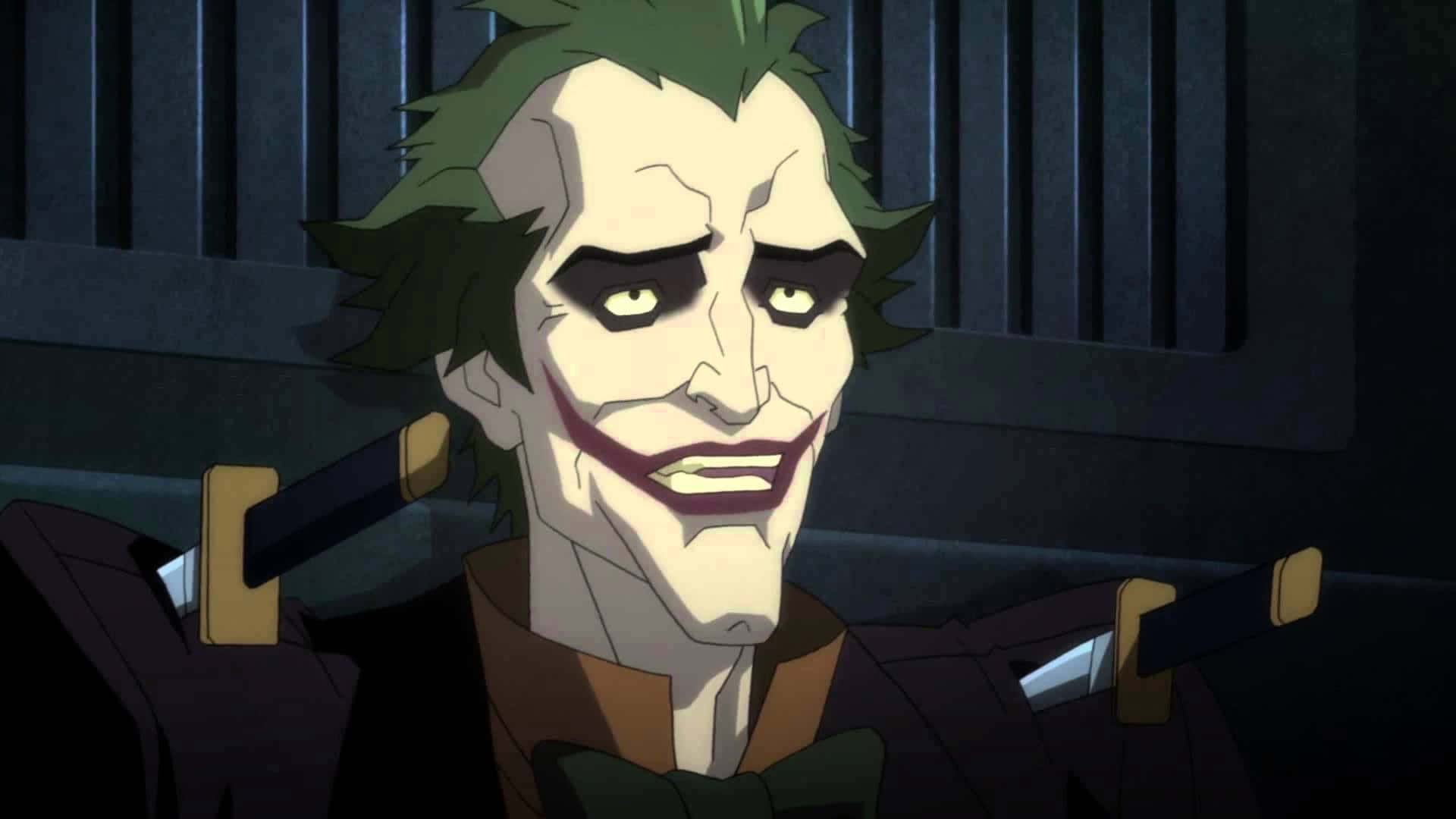 The Dark Knight in Action - Batman Against Joker in Assault on Arkham Wallpaper