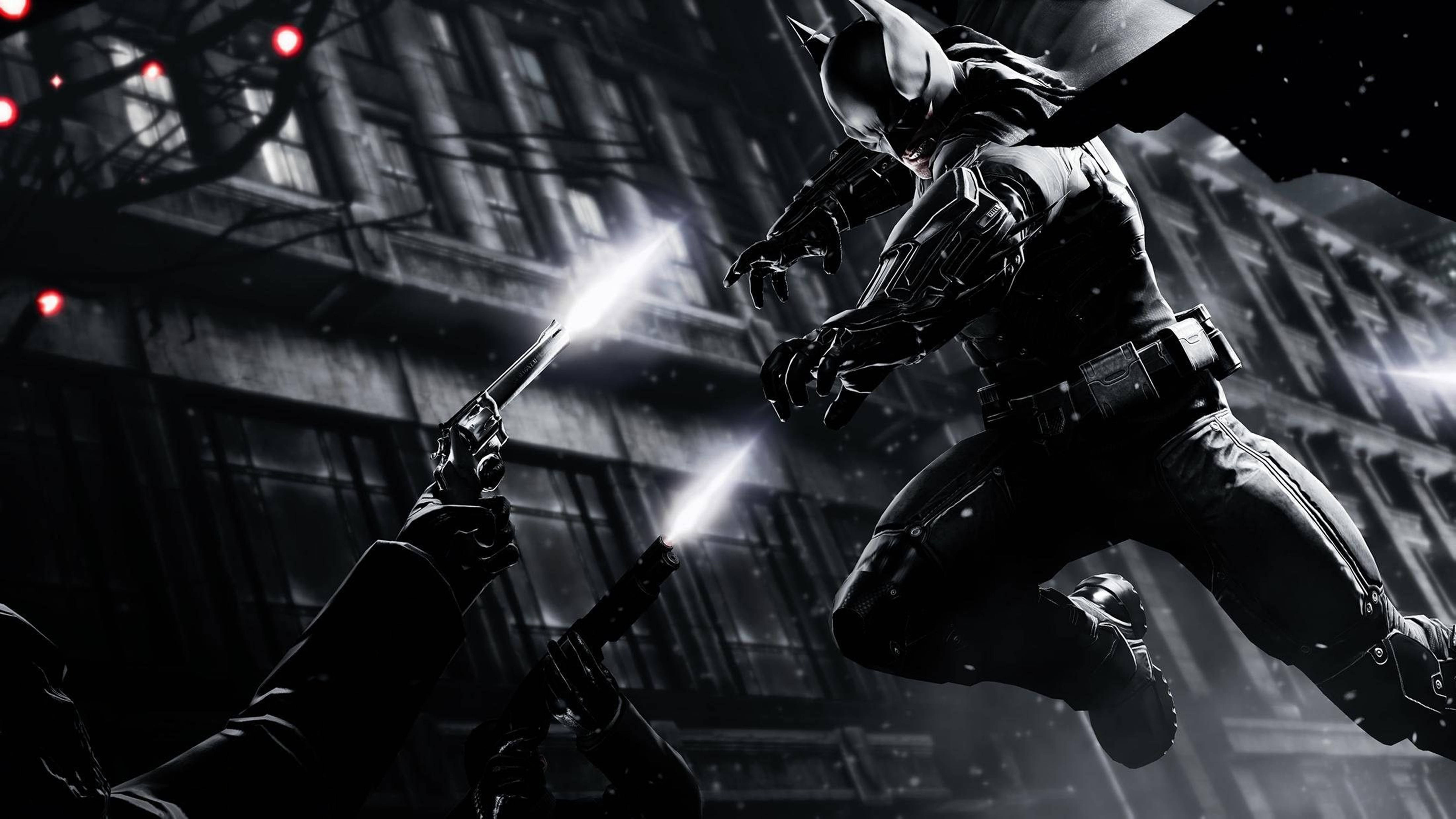 Batman Being Attacked By Guns In Arkham City 4k Background